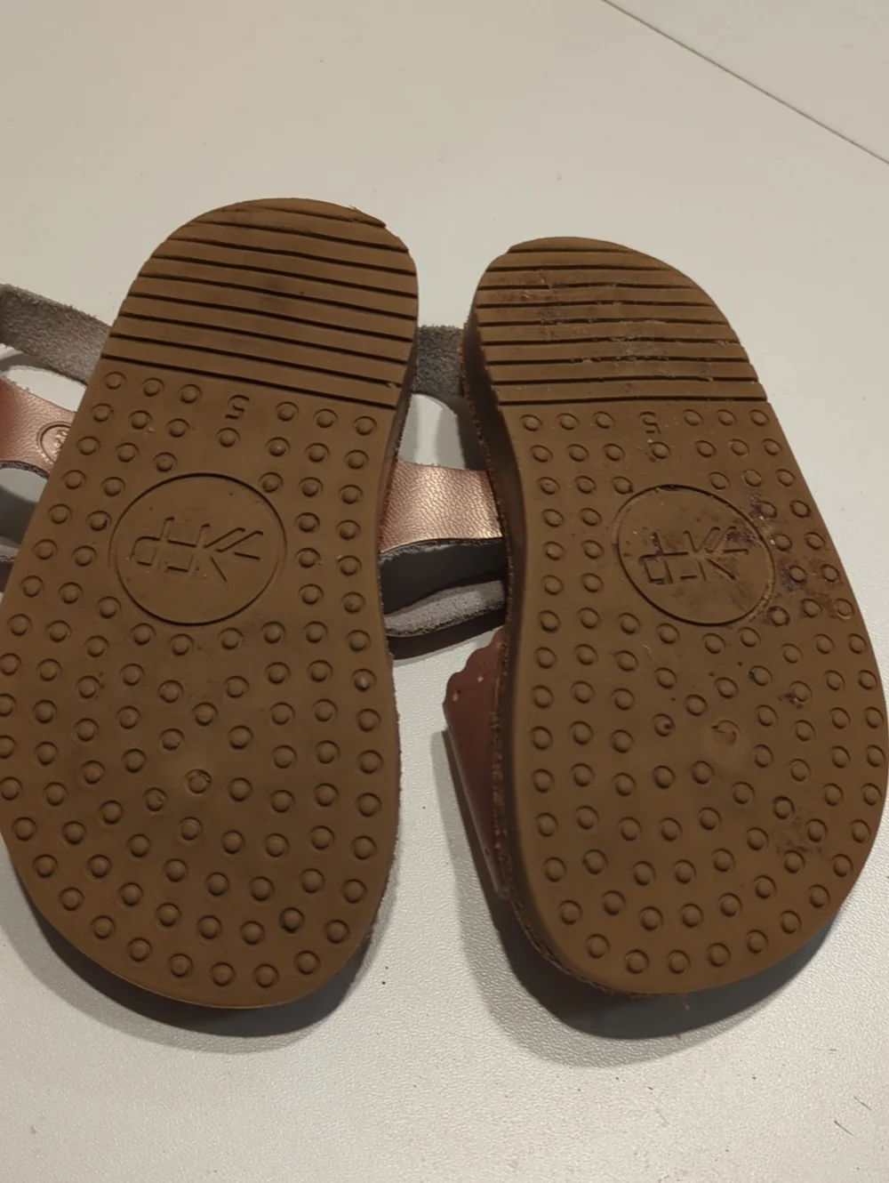 Freshly Picked Rose Gold Sandals - Size 5